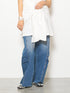 KNEE TUCK DENIM PT /Y252-31054